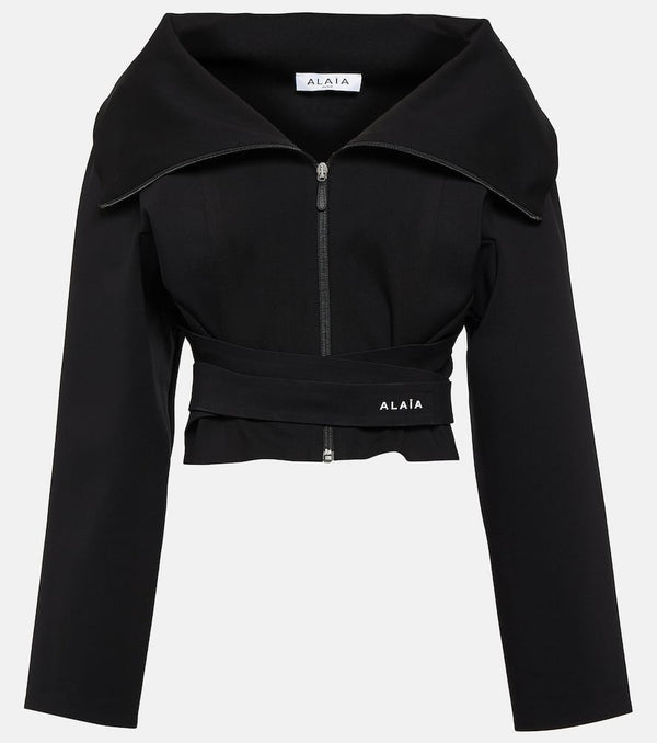 Alaïa Cropped jersey jacket