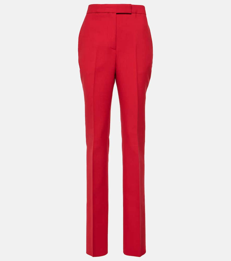 Ferragamo High-rise virgin wool straight pants