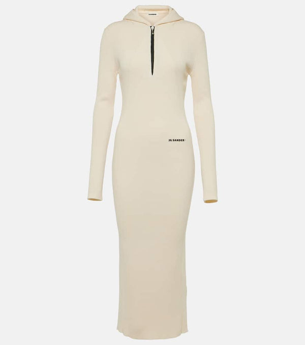 Jil Sander Wool-blend midi dress