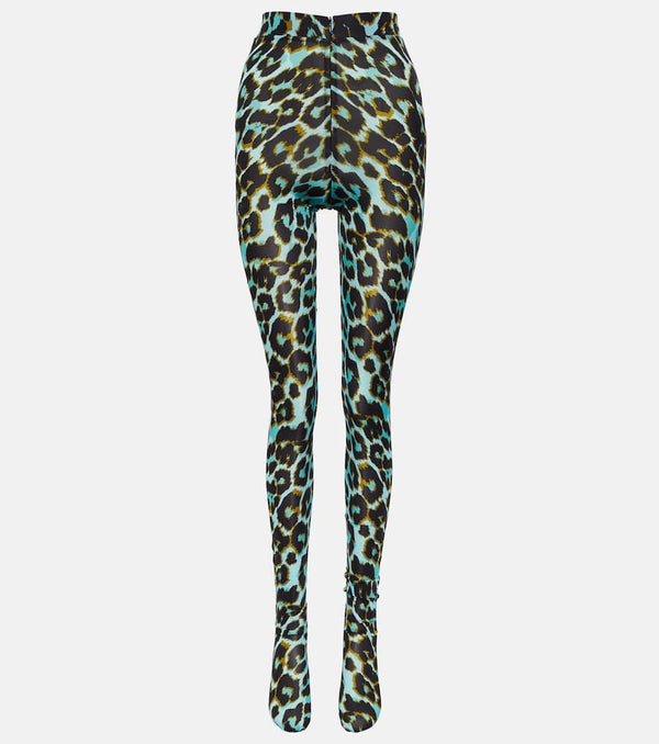 Alex Perry Cadie leopard-print tights