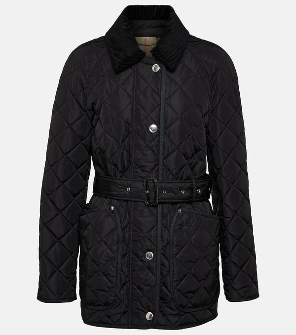 Burberry Quilted belted jacket