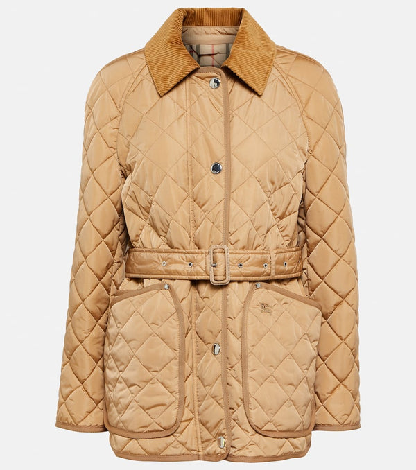 Burberry Quilted belted jacket