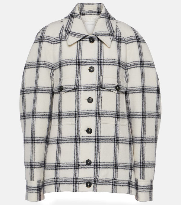 Sportmax Assenzi checked virgin wool shirt jacket