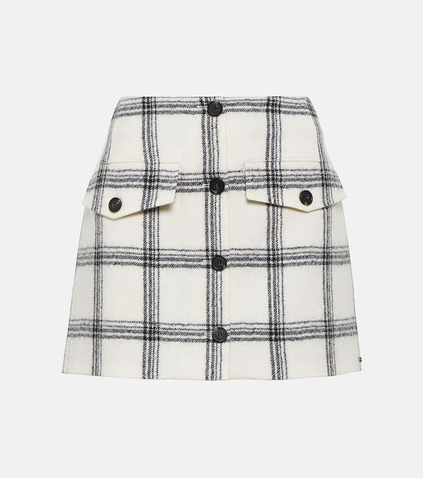 Sportmax Ocroma checked wool miniskirt