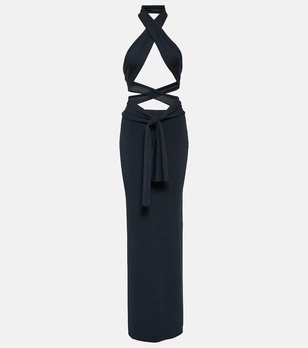 Aya Muse Acis halterneck knit maxi dress