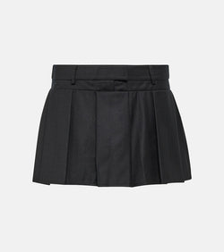 Aya Muse Myca pleated wool miniskirt