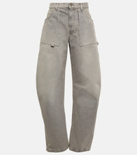 The Attico Effie high-rise barrel-leg jeans