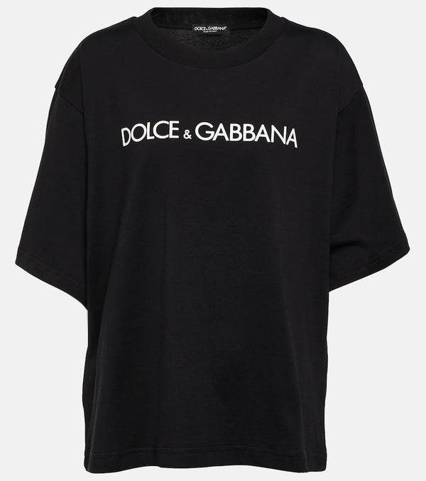 Dolce & Gabbana DG cropped cotton jersey T-shirt