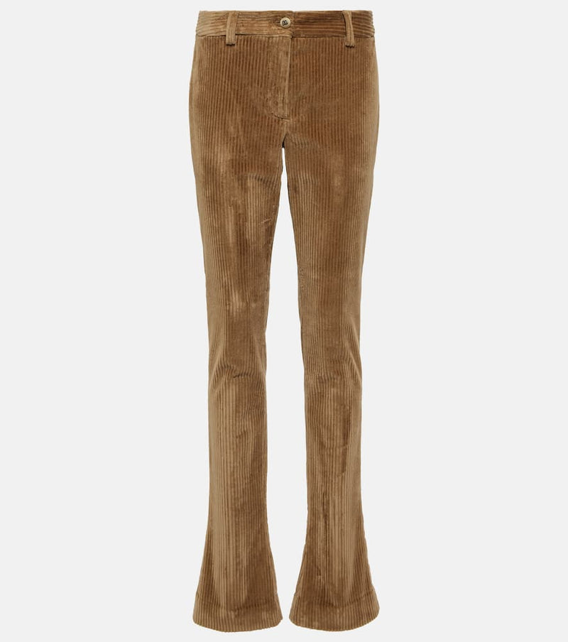 Dolce & Gabbana Low-rise corduroy slim pants