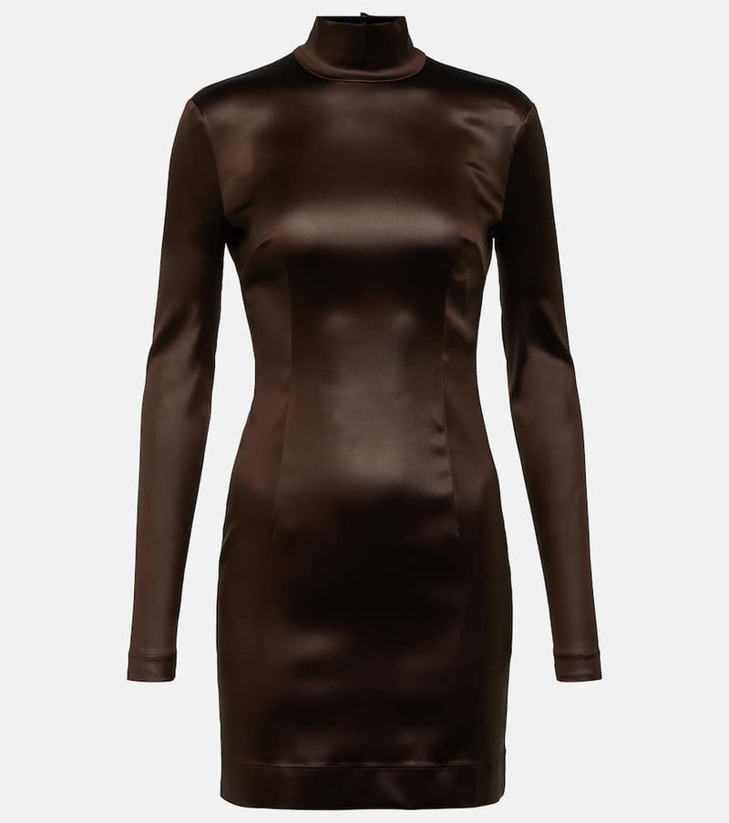 Dolce & Gabbana High-neck satin minidress