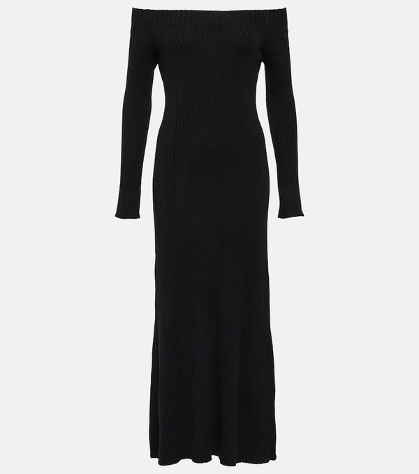 Lisa Yang Marvin off-shoulder cashmere midi dress