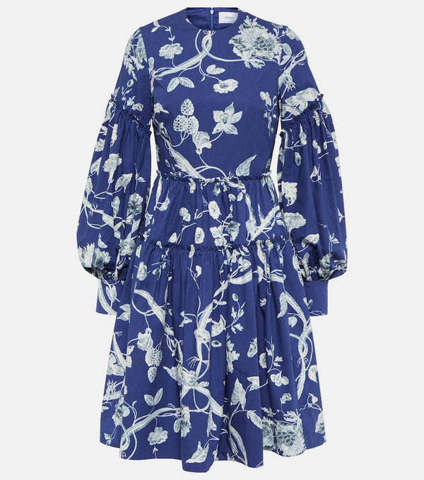 Erdem Floral cotton poplin minidress | LYBSTORE