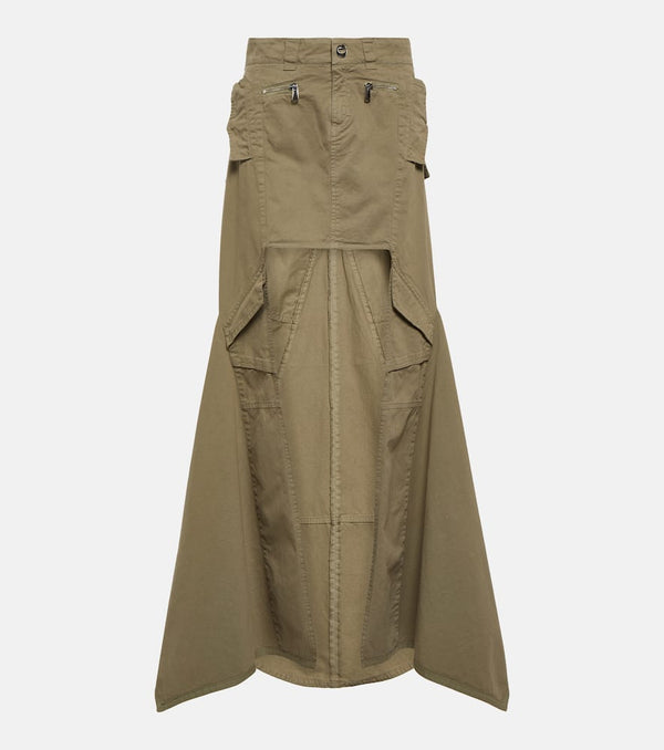 Coperni Paneled cotton maxi skirt