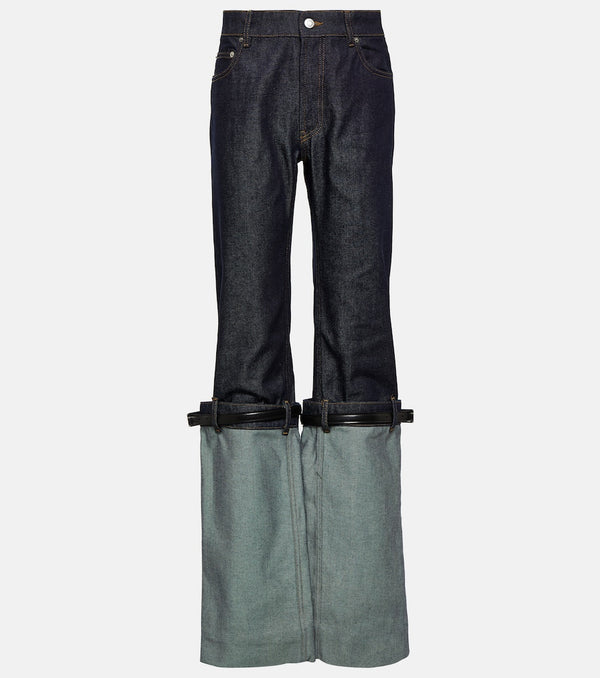 Coperni Hybrid high-rise straight jeans