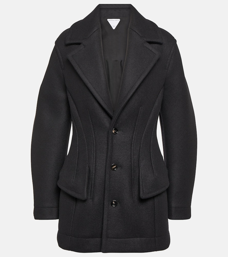 Bottega Veneta Sculptured wool-blend coat