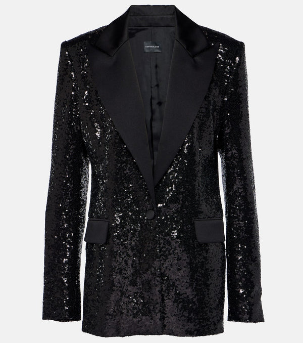 Costarellos Sequined satin blazer