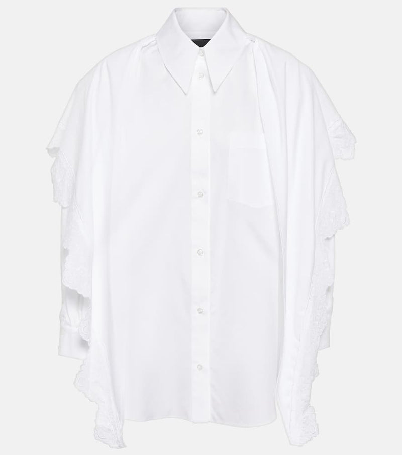 Simone Rocha Embroidered cotton shirt