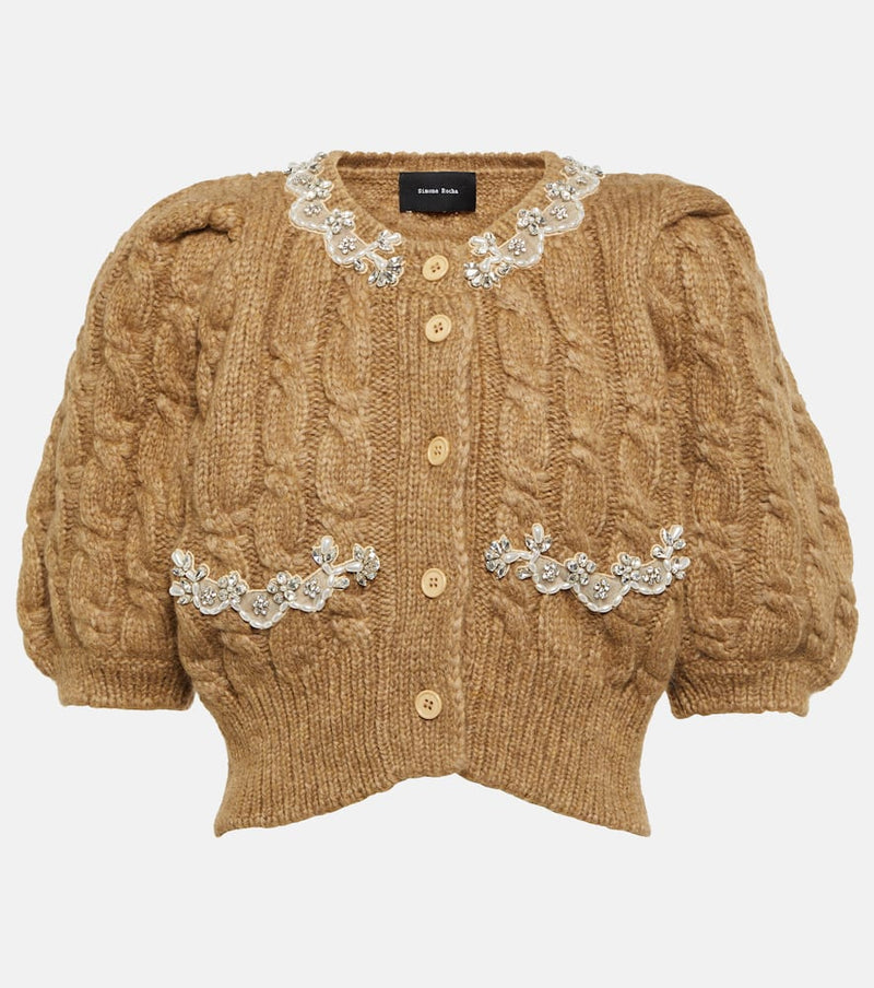 Simone Rocha Cable-knit alpaca-blend cardigan