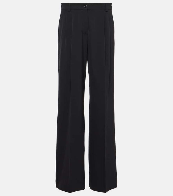 Dolce & Gabbana Pleated wool-blend wide-leg pants