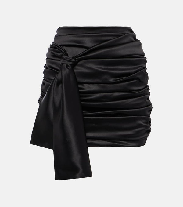 Dolce & Gabbana Ruched silk-blend satin miniskirt