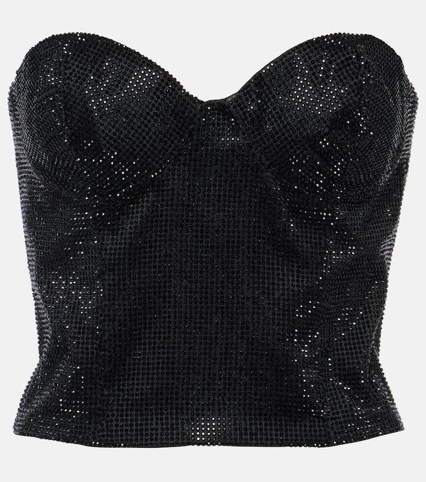 Costarellos Gabra crystal-embellished bustier top