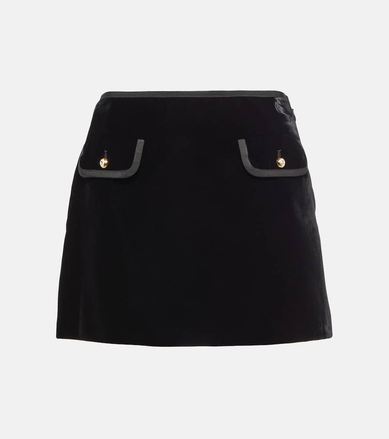 Miu Miu Velvet miniskirt