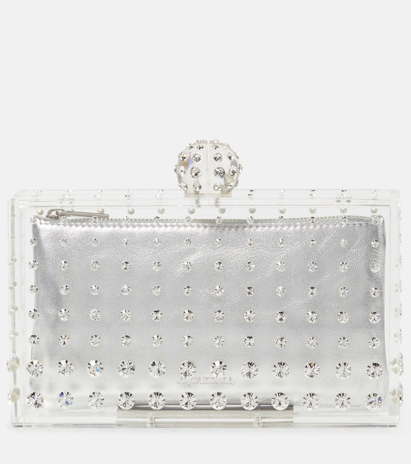 Aquazzura Tequila crystal-embellished clutch