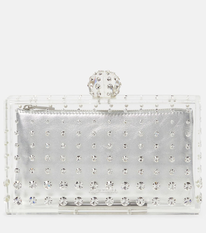 Aquazzura Tequila crystal-embellished clutch