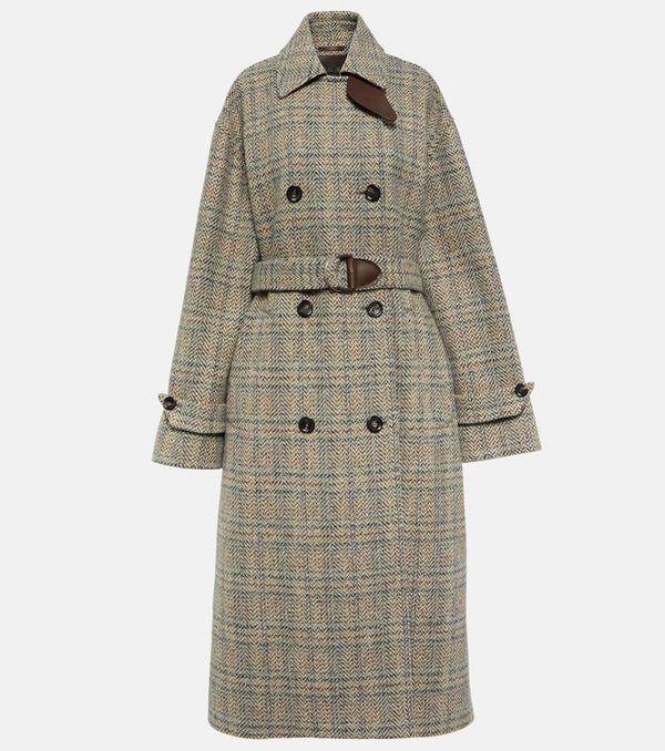 Loro Piana Herringbone wool and cashmere-blend coat