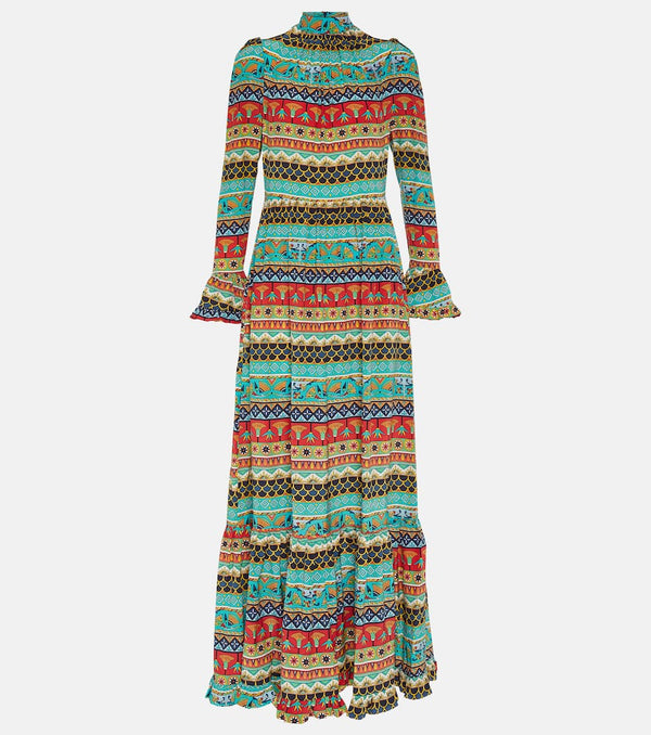 La DoubleJ Visconti printed silk maxi dress