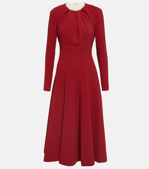 Emilia Wickstead Belgium pleated crêpe midi dress