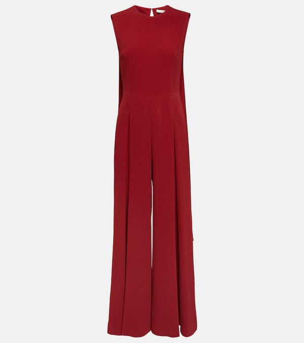 Emilia Wickstead Charmaine caped crêpe wide-leg jumpsuit