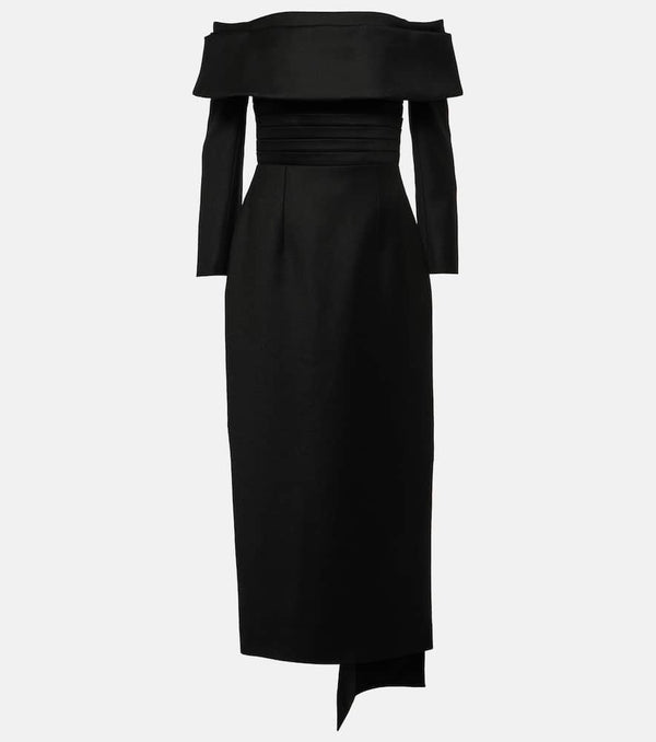 Emilia Wickstead Derika off-shoulder wool midi dress