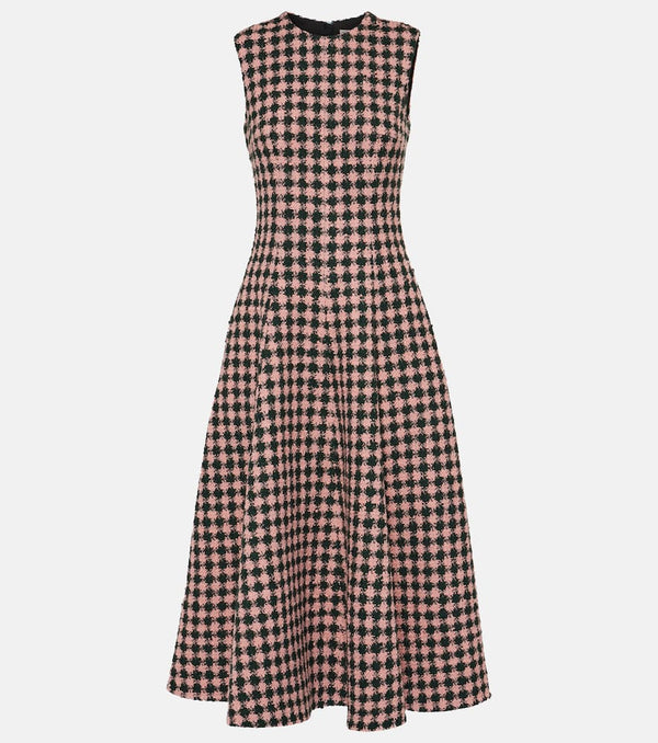 Emilia Wickstead Mara houndstooth bouclé midi dress