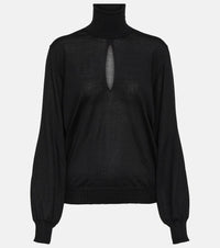 Tom Ford Cutout cashmere and silk turtleneck sweater