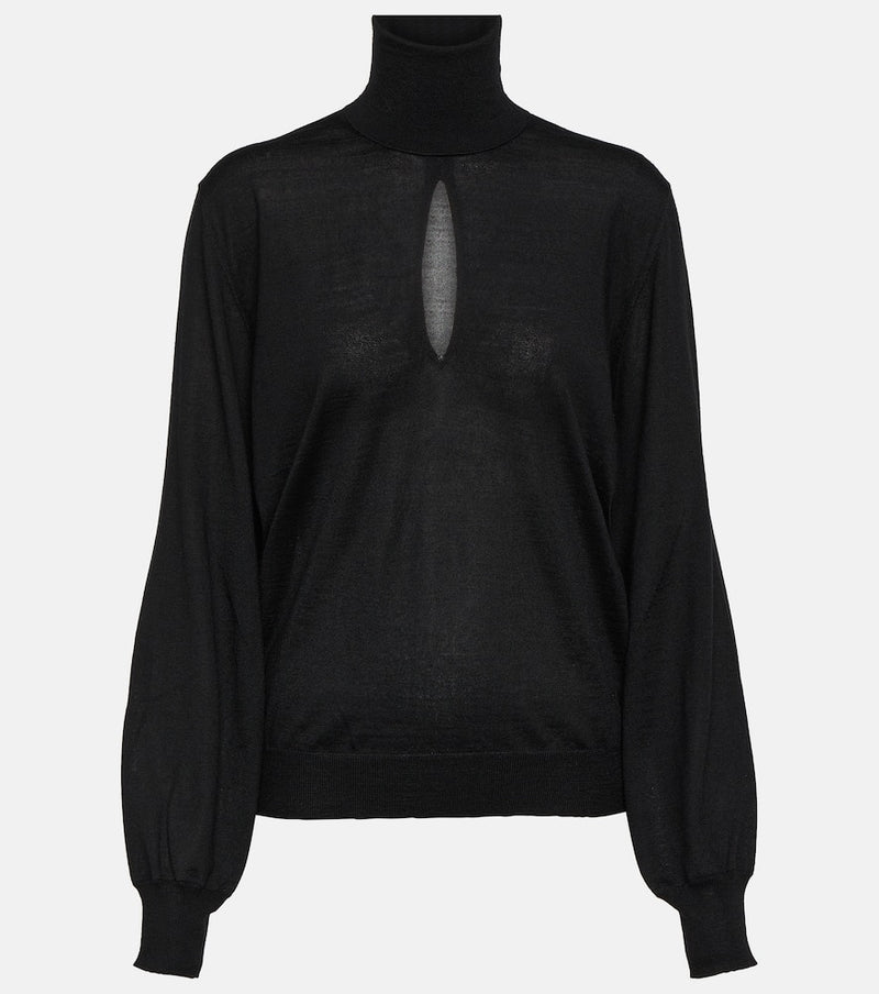 Tom Ford Cutout cashmere and silk turtleneck sweater