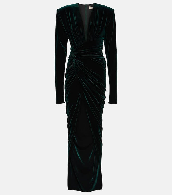 Alexandre Vauthier Ruched velvet gown