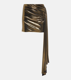 Blumarine Draped metallic miniskirt