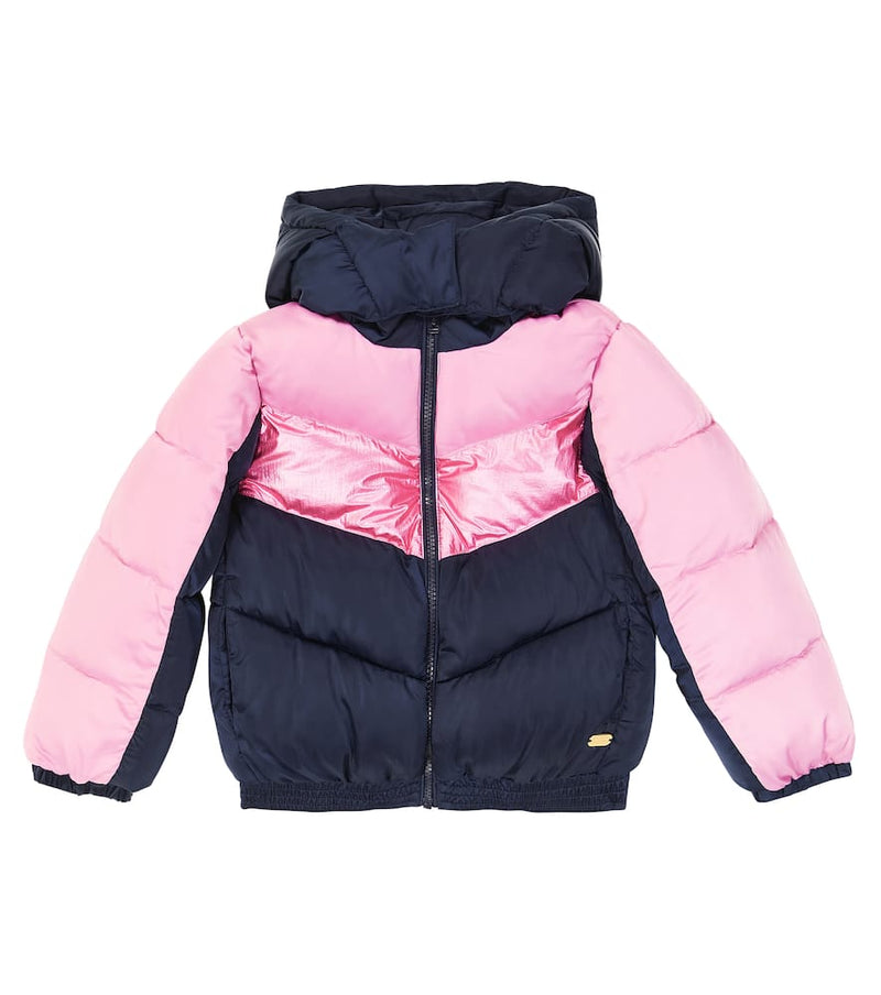 Scotch & Soda Kids Colorblocked puffer jacket