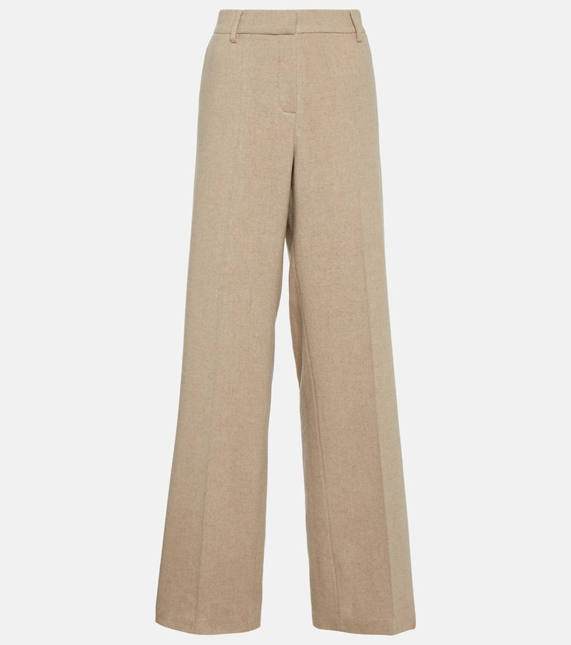 Magda Butrym Mid-rise cashmere wide-leg pants