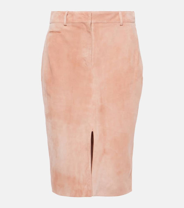 Tom Ford High-rise suede pencil skirt