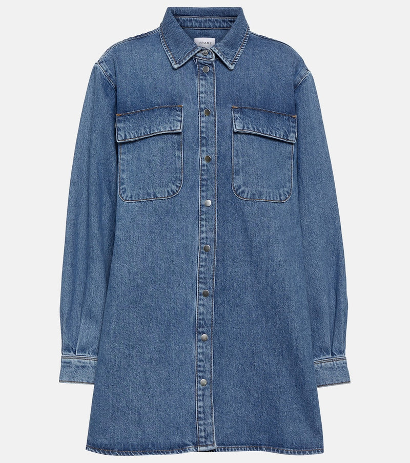 Frame Cotton denim shirt dress