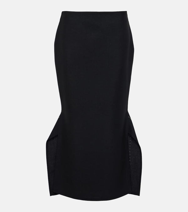 The Row Wool-blend pencil skirt