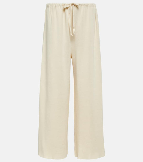 The Row Delphine silk and cotton sweatpants