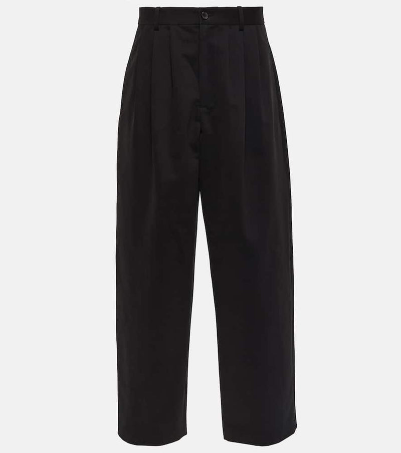 The Row Rufos cotton and wool wide-leg pants