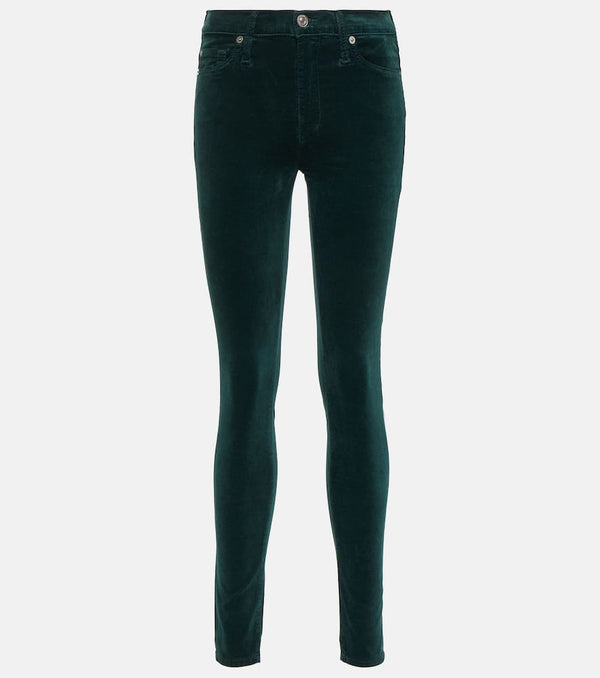 7 For All Mankind HW Skinny slim velvet pants