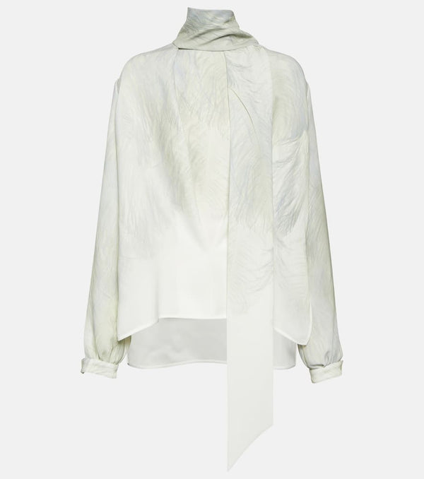 Victoria Beckham Scarf satin blouse