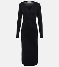 Diane von Furstenberg Astrid wool and cashmere wrap midi dress
