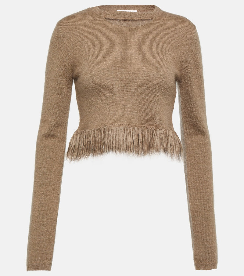 JW Anderson Tassel-trimmed mohair-blend sweater