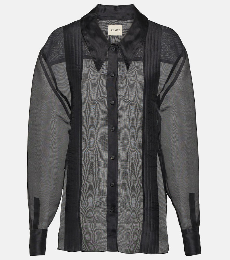 Khaite Nori pleated silk shirt